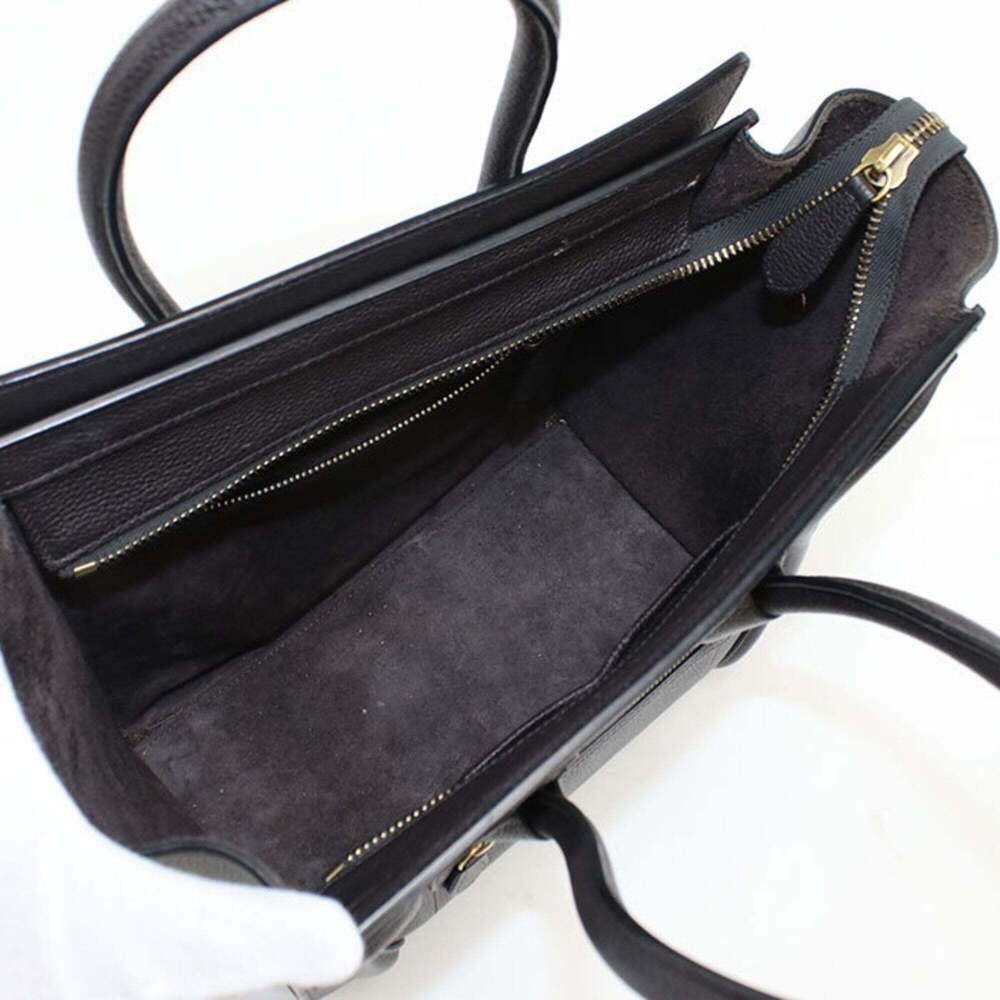 CELINE Celine Luggage Micro Tote Bag for Women, Black - Picture 3 of 9